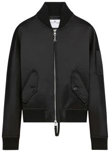 Куртка Courrèges Scuba Satin Bomber Jacket 'Black', черный