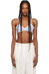 Бюстгальтер в бело-голубую полоску Dries Van Noten