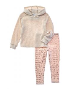 Великолепный комплект из 2 предметов: толстовка с капюшоном и леггинсы Splendid, коричневый