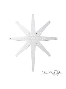 Подвесной светильник в форме звезды из дерева Высокий, большой, 70 см, белый STAR Trading