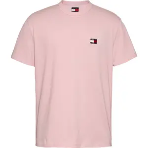 Футболка с коротким рукавом Tommy Jeans Badge Regular Fit, розовый