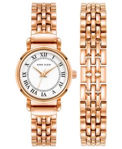 Женские кварцевые часы из сплава розового золота, комплект 24 мм Anne Klein, золотой