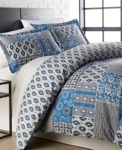 Альтернативный комплект из одеяла и накидки Global Patchwork Down Southshore Fine Linens, серый