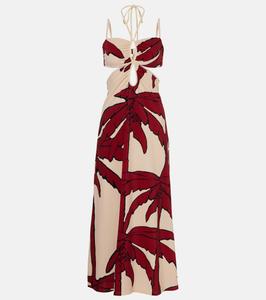 Платье миди с вырезом и принтом Johanna Ortiz, Ecrured