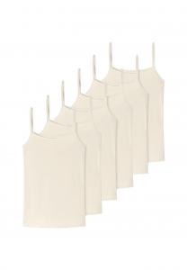Набор из 6 топов для спагетти из бамбука и хлопка Uncover by SCHIESSER, кремовый
