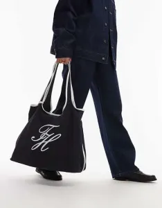 Темно-синяя сумка-тоут с логотипом Tommy Hilfiger