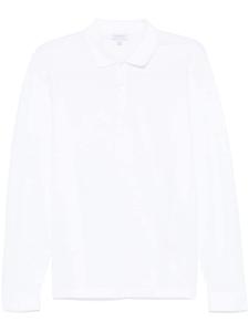 Sunspel рубашка поло из ткани пике с длинными рукавами