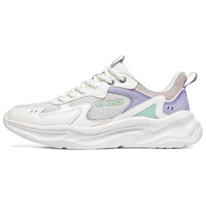 Кроссовки женские с низким верхом, белый, светло-фиолетовый, серый 361°