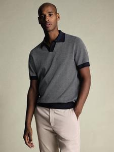 Хлопковая поло Regular Fit Charles Tyrwhitt, Navy