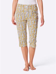 WITT WEIDEN Брюки-капри с бело-желтым принтом