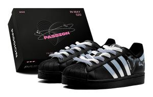 Adidas Originals Superstar 2 Starlight Aurora Low top Kids' Skateboarding Shoes Blue White Teenagers