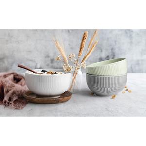 Сельтманн Вейден Мюсли-чаша Амина, набор из 3-х штук. 3 шт. из фарфора, чаша, набор мисок из высококачественного фарфора Seltmann Weiden, зеленый/серый/белый