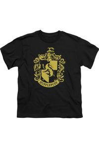 Футболка с коротким рукавом для детей с гербом Хаффлпаффа из Гарри Поттера Gildan, черный