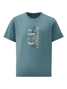 Футболка с короткими рукавами и логотипом-фигурой C.P. Company Kids, синий