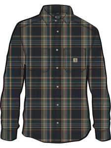 Рубашка "Long Plaid 107010" черного цвета CARHARTT