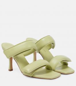 Кожаные сандалии Perni 03 Gia x Pernille Teisbaek Gia Borghini, Acid Green