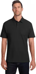 Порт Авторити поло из хлопкового пике с карманом Port Authority