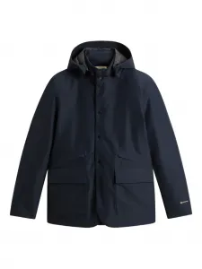 Куртка на пуговицах с капюшоном WOOLRICH, синий