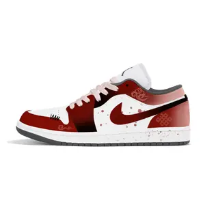 Jordan Air 1 устойчивые к истиранию нескользящие низкие кеды Unisex Red