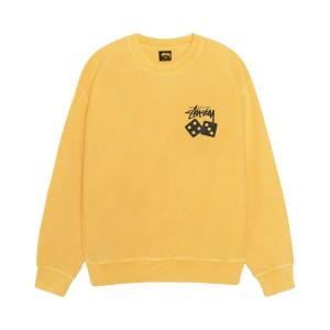 Свитер Stussy Dice Crew Pigment Dyed, Yellow