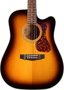 Акустико-электрогитара Guild D-140CE Dreadnought, массивная верхняя дека из ели, старинный солнечный бурст