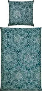 Постельное белье , синее, 1x 155x200 см + 1x 80x80 см Erwin Müller