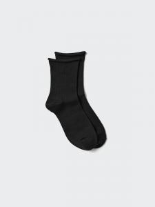 Носки Heattech с отворотом Uniqlo, 09 black