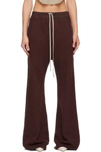 Rick Owens Drkshdw Бордовые брюки Concordian Pusher для отдыха