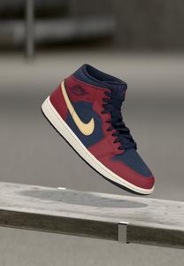 Кроссовки Jordan AIR JORDAN 1 MID SE V2, Team Red/Pale Vanilla/Obsidian/Sail/Dark Red