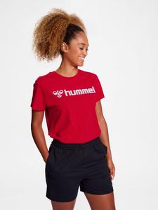 Футболка Hummel Regular Fit Stretch Rundhalsausschnitt Logo, красный