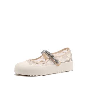 Туфли Мэри Джейн на платформе 3,5 см женские SELAIYA, Apricot