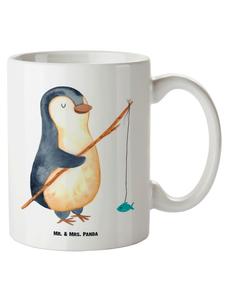 Кружка XL Пингвин-рыболов без слов в белом цвете Mr. & Mrs. Panda