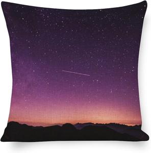 MaSiledy Подушка с принтом звезд и галактики в стиле фермерского дома Pattern-2