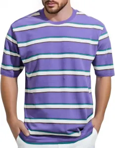 Мужская летняя полосатая рубашка oversized casual с коротким рукавом