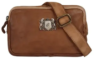 Сумка через плечо Samantha Look, натуральная кожа, производство Италия, цвет Cognac