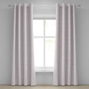 Шторы на люверсах ABAKUHAUS с цветочным рисунком, непрерывный аккуратный цветочный узор, симметричный графический принт с изображением весенней природы, декоративные двухпанельные шторы, 280 см x 245 см, светло-розовый с белым Abakuhaus