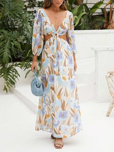 Длинное платье Milan Kiss, цвет beige/hellblau