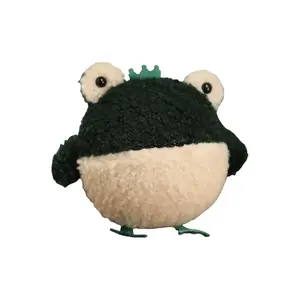 Плюшевая игрушка Frog Big Eyes Cute Cartoon Small Dolphin Penguin для снятия стресса, высота 15 см Bitter purchase, зеленый