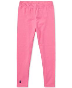 Леггинсы из эластичного хлопка с вышивкой «Пони» для малышей и маленьких девочек Polo Ralph Lauren