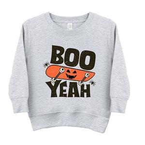 Толстовка с рисунком Boo Yeah Skateboard для малышей The Juniper Shop, цвет Heather Grey