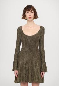 Платье STAUD RAQUEL DRESS, Metallic Gold/Gold-Coloured