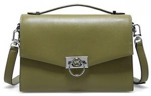 MICHAEL KORS Кожаная женская сумка через плечо среднего размера зеленая