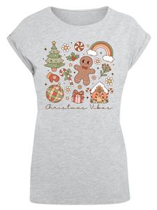 Футболка F4NT4STIC T-Shirt Weihnachten Vibes Cozy Cute Winter, пятнистый серый