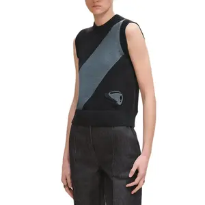 Hermes Женская майка FW25, цвет морской синий