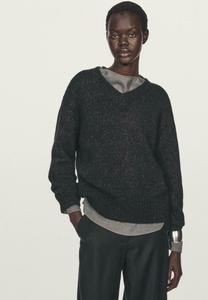 Джемпер Massimo Dutti V-NECK KNIT SWEATER, Dark Grey