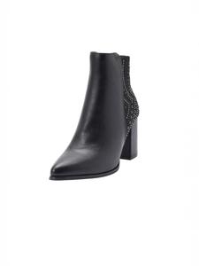 Ботильоны на каблуке из черной кожи. KOROSHI