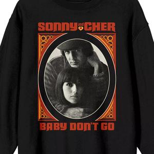 Мужская футболка с рисунком Sonny & Cher Baby Don't Go Licensed Character
