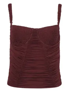 Корсетный топ с эффектом смокинга Dion Lee, красный