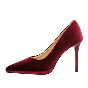 QITUMAUL Тонкие каблуки на шпильке 11 см женские бордовые, цвет Burgundy[Heel Height 11cm]