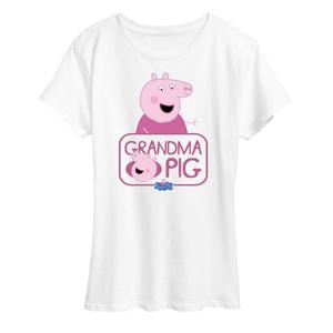 Женская футболка с принтом «Пеппа Свинка» и «Бабушка Свинка» Licensed Character, белый